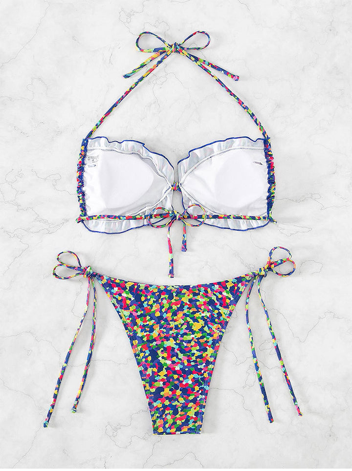 Damen Premium Push-Up Bikini mit verstellbaren Seitenbindungen Echo Archiv