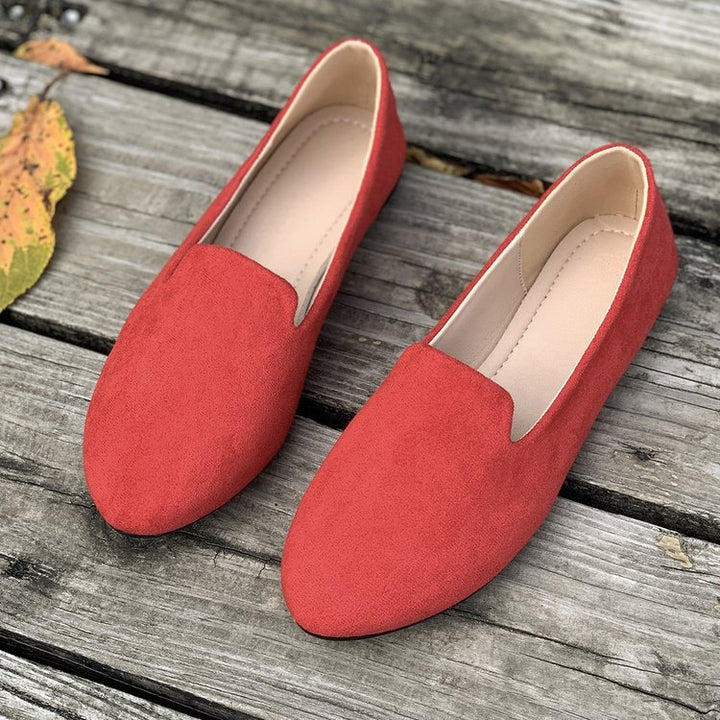 Damen spitz zulaufende Velours‑Loafer mit gepolsterter Innensohle Echo Archiv