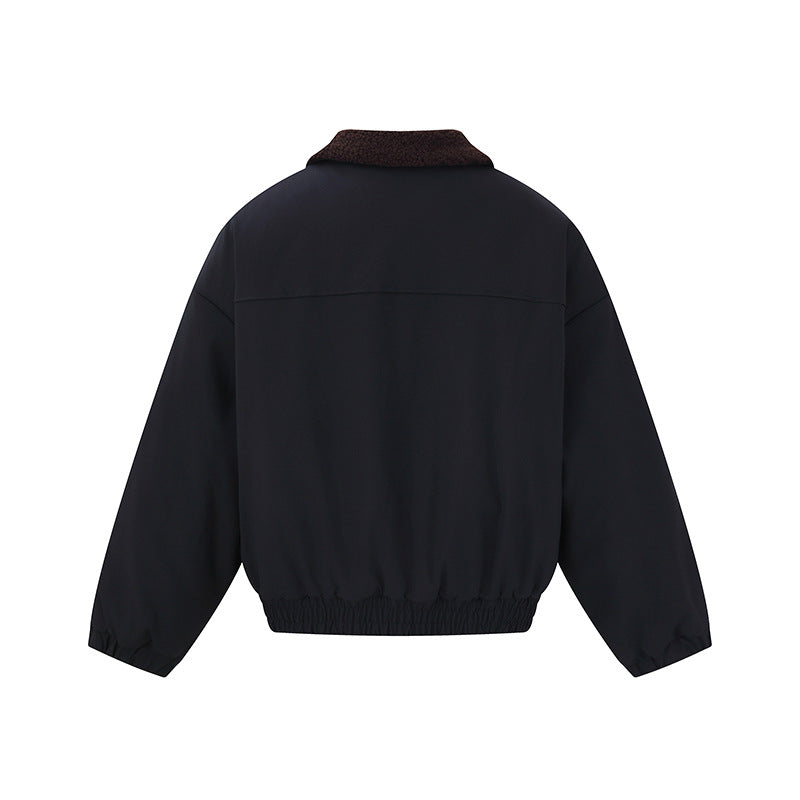 Unisex Boxy Blousonjacke mit Teddykragen und elastischem Saum Echoarchiv
