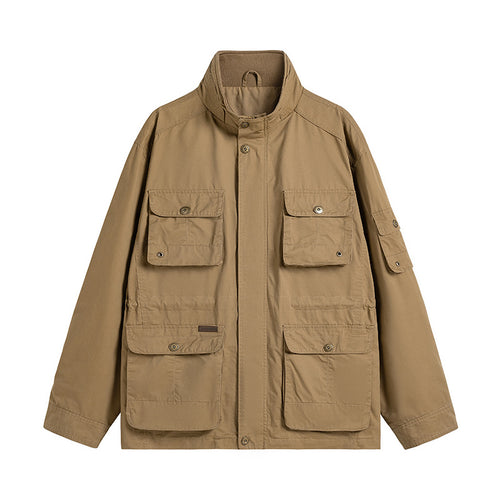 Herren Robuste utilitaristische Feldjacke mit mehrfach aufgesetzten Taschen und Stehkragen Echo Archiv