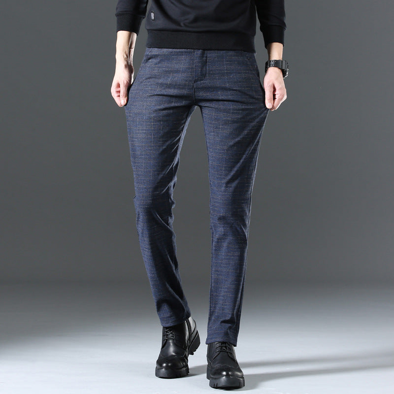 Herren moderne Chinohose mit elastischem Bund und seitlichen Taschen Echoarchiv