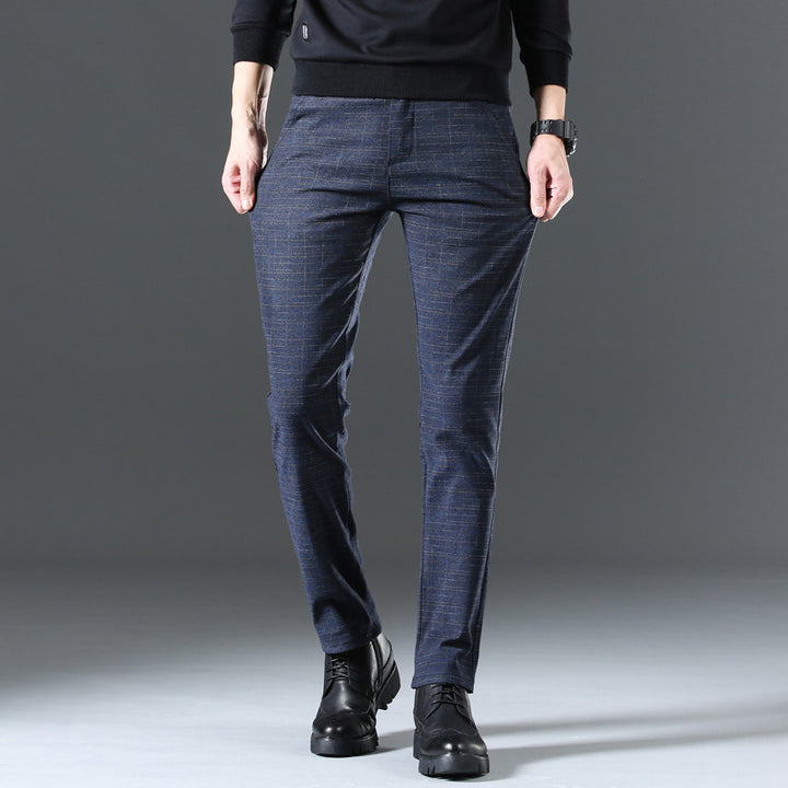 Herren moderne Chinohose mit elastischem Bund und seitlichen Taschen Echoarchiv