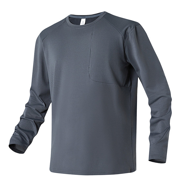 Herren Funktionslongsleeve mit atmungsaktiven Eigenschaften und praktischer Tasche Echoarchiv