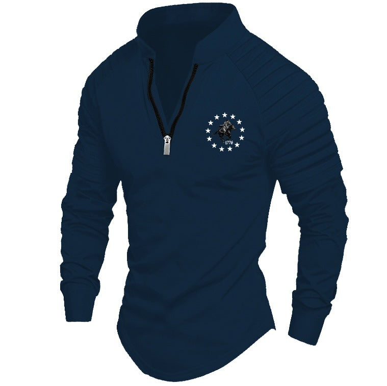 Herren Sportlicher Pullover mit halbem Reißverschluss Echoarchiv