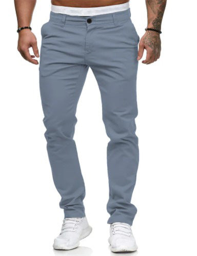 Herren Slim-Fit Chinohosen mit elastischem Bund und praktischen Taschen Echoarchiv