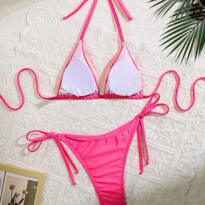Damen Floral verziertes Triangel-Bikini Echo Archiv
