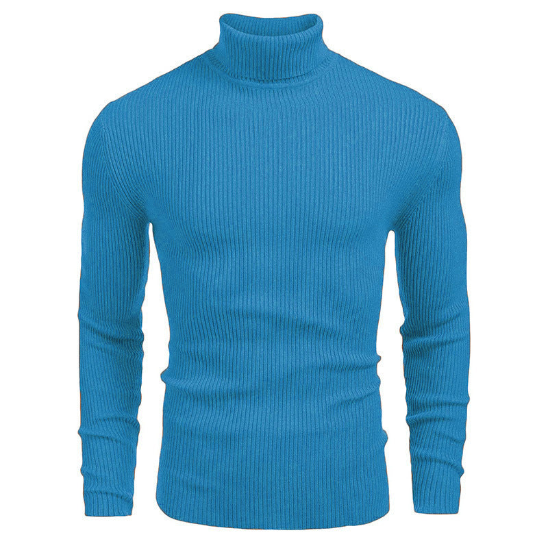 Herren Hochwertiger Rollkragenpullover aus feinem Rippenstrick Echoarchiv