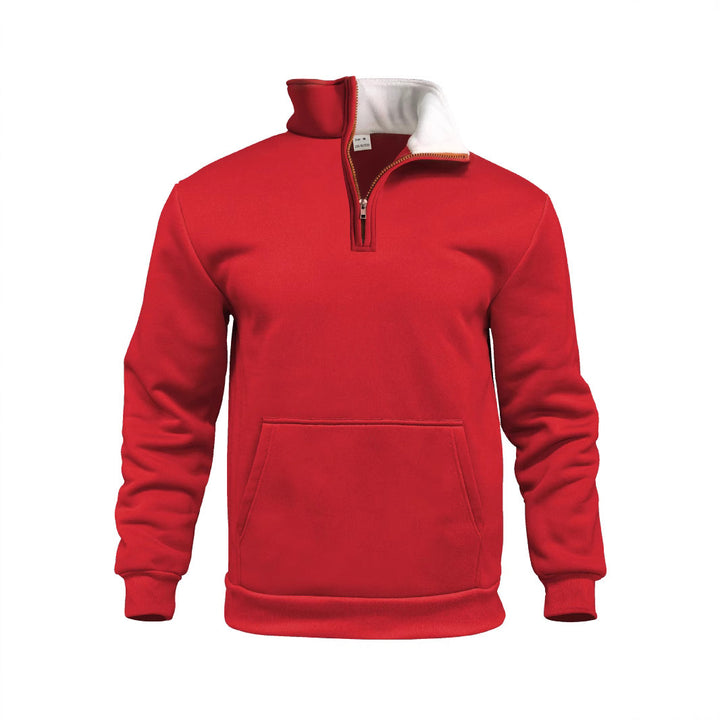 Herren sportlicher Kapuzenpullover mit halbem Reißverschluss und praktischer Kängurutasche Echoarchiv