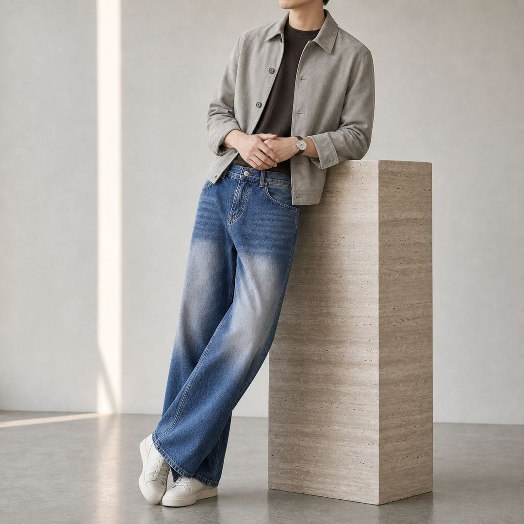 Damen Jeans mit hohem Bund und weitem Bein im Vintage-Look Echo Archiv