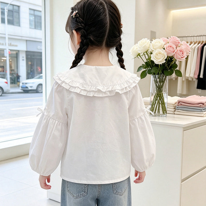 Mädchen Bluse mit Rüschendesign und niedlichem Kragen Echo Archiv