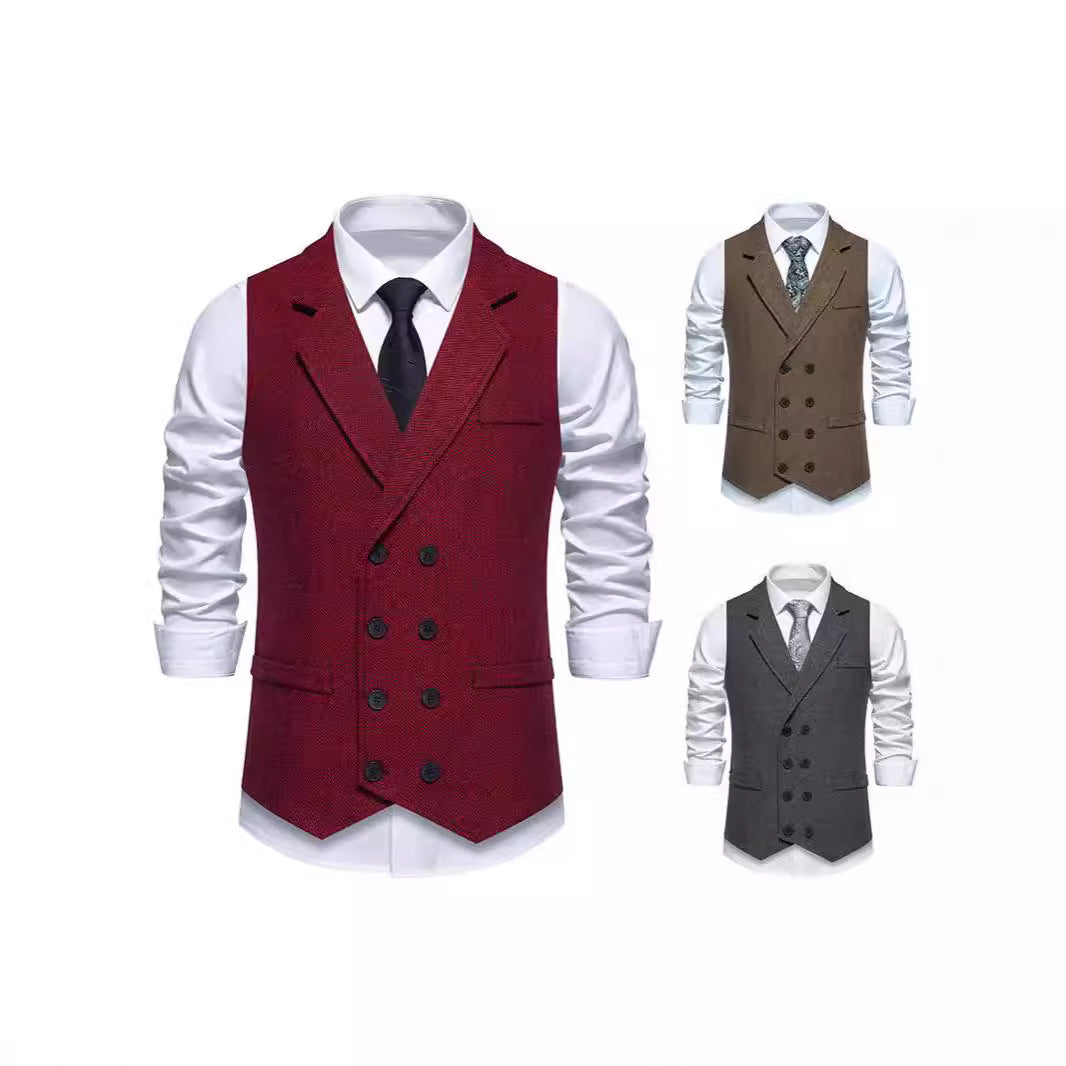 Herren Elegante Anzugweste mit klassischem Hahnentrittmuster und modernem Schnitt Echoarchiv