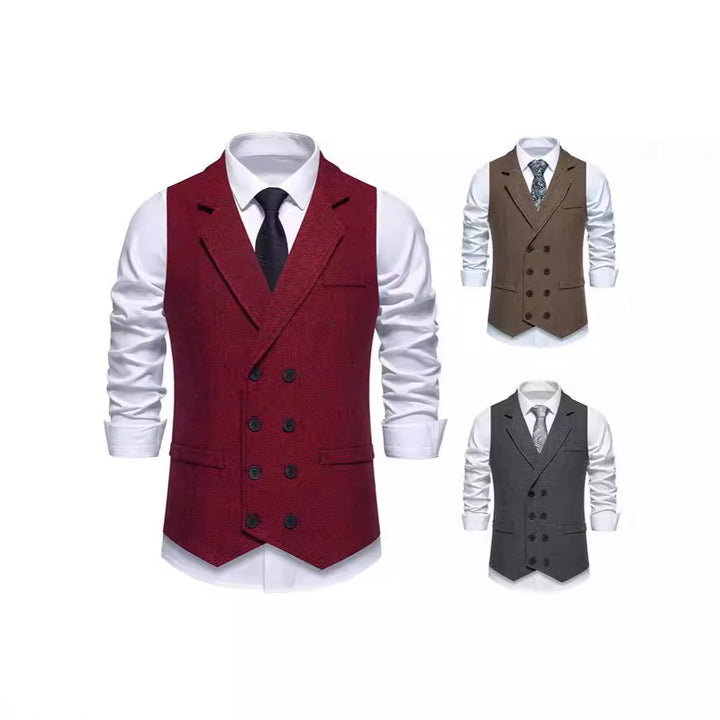Herren Elegante Anzugweste mit klassischem Hahnentrittmuster und modernem Schnitt Echoarchiv
