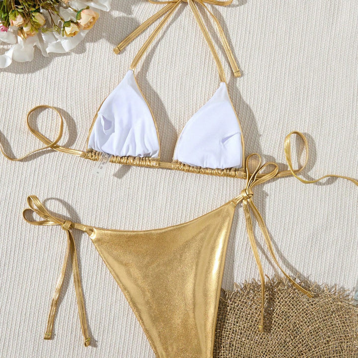 Damen Triangel-Bikini mit glänzenden Akzenten Echo Archiv