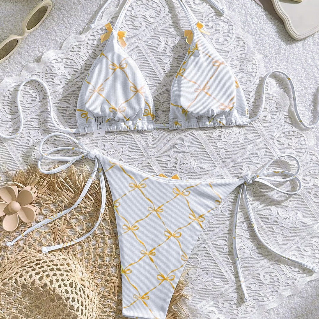 Damen Triangel-Bikini mit zarten Schleifendetails Echo Archiv