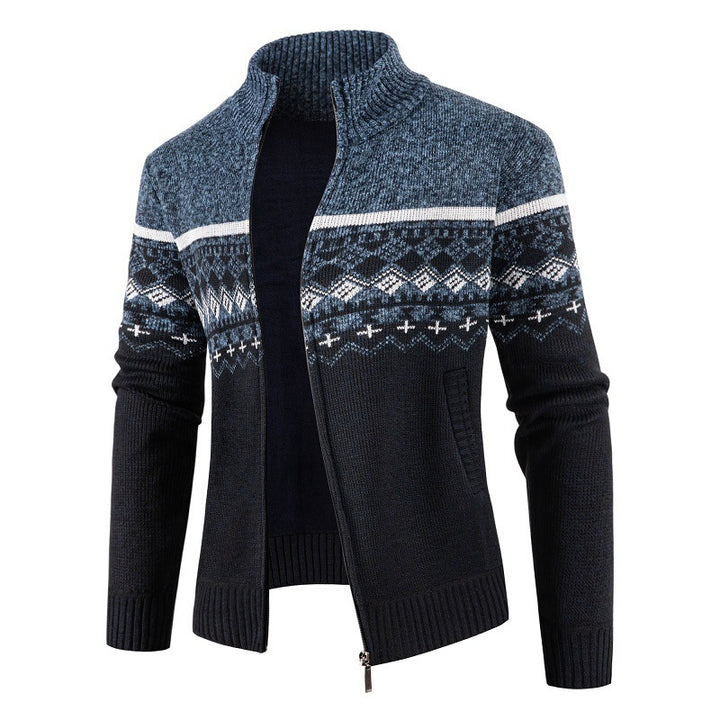 Herren modische Strickjacke mit hohem Kragen Echoarchiv