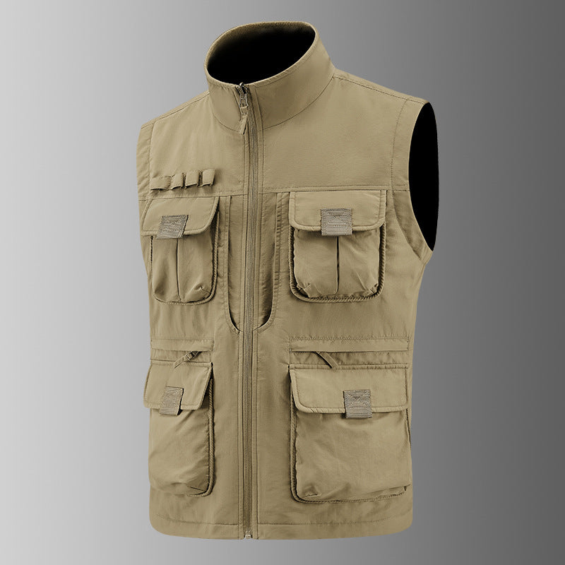 Herren Multifunktionale Utility‑Weste mit Fleecefutter & Mehrfach‑Taschen Echo Archiv