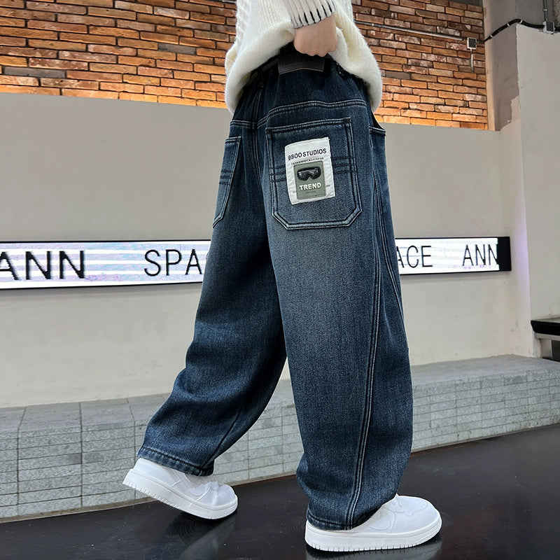 Damen Weite Denim-Hose Echo Archiv