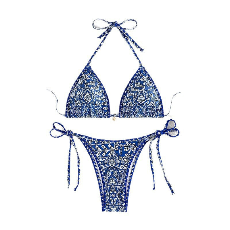 Damen Triangel-Bikini mit floralem Muster Echo Archiv