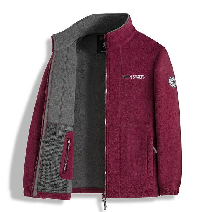 Herren Fleecejacke mit hohem Kragen Echo Archiv