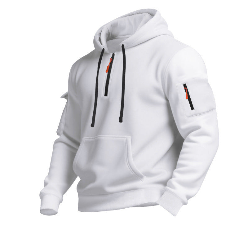 Herren Sportlicher Kapuzenpullover mit Reißverschluss und praktischen Taschen Echoarchiv