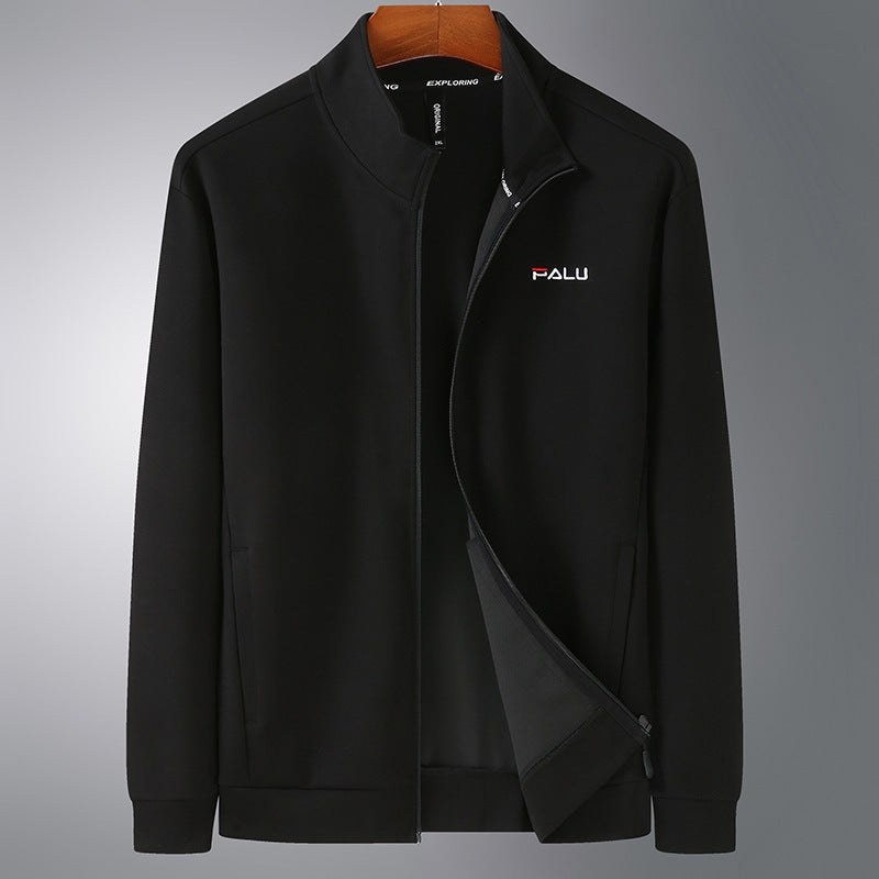 Herren Softshell-Trainingsjacke mit Stehkragen und durchgehendem Reißverschluss Echoarchiv