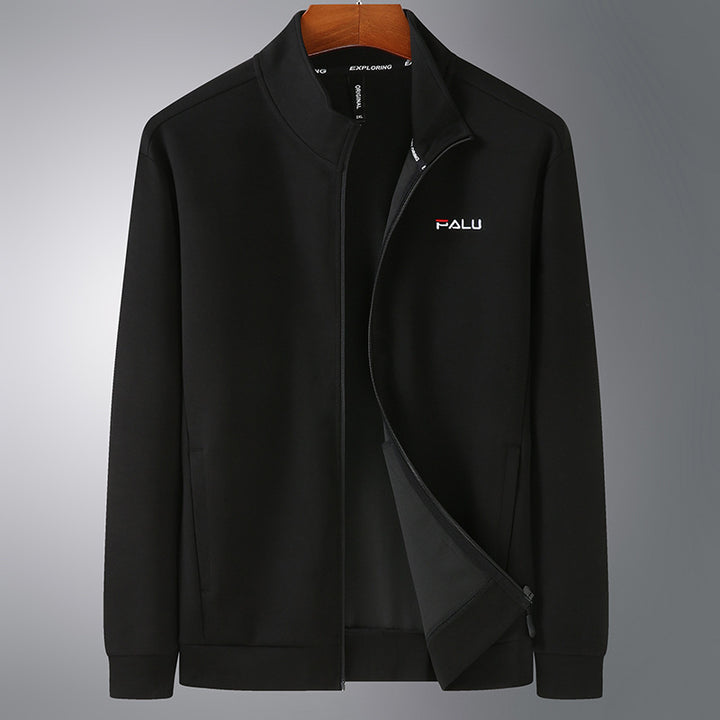 Herren Softshell-Trainingsjacke mit Stehkragen und durchgehendem Reißverschluss Echoarchiv