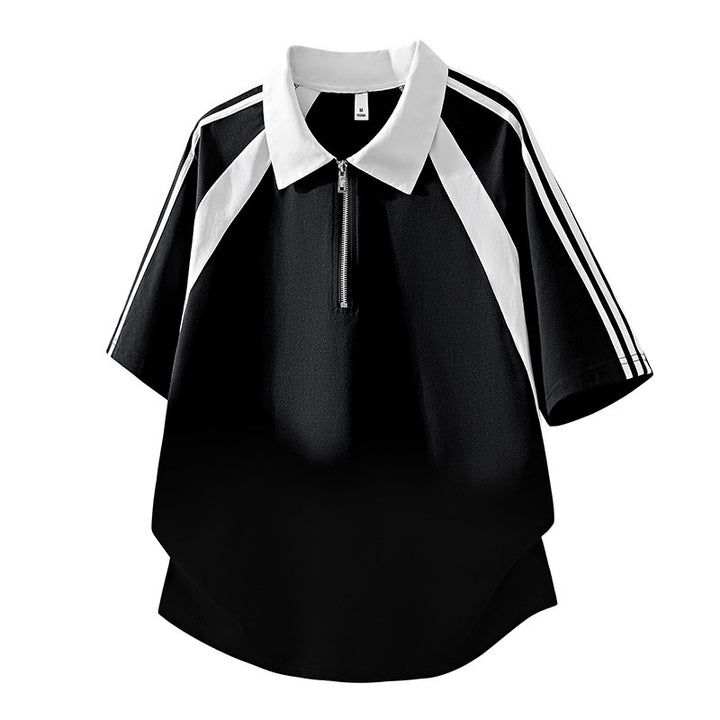 Herren Sportliches Poloshirt mit Reißverschluss