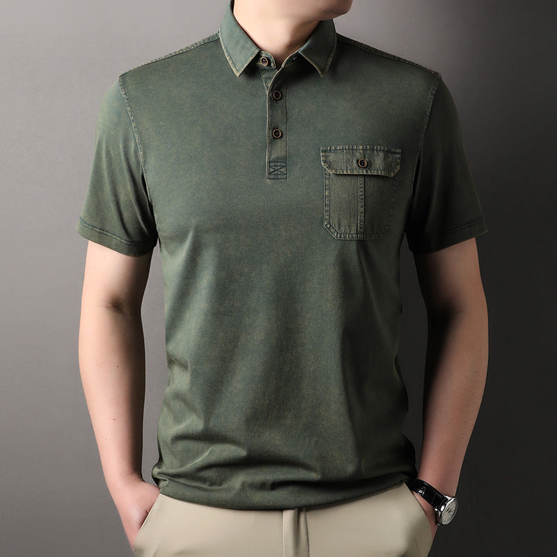 Herren Poloshirt mit praktischer Brusttasche und hochwertigem Baumwollmix Echoarchiv