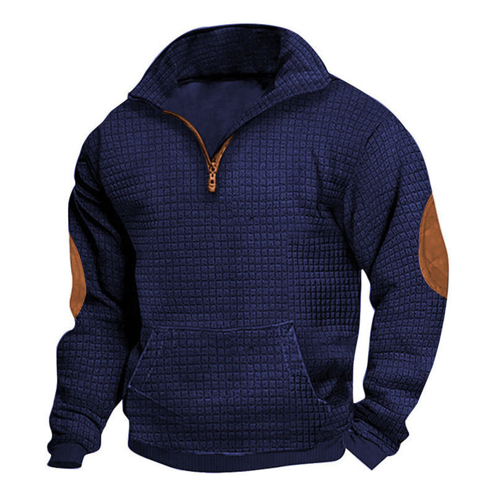 Herren sportlicher Pullover mit Reißverschluss und elastischen Bündchen Echoarchiv