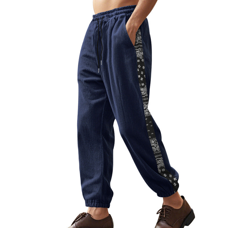 Herren Freizeit-Hose mit elastischem Bund und stylischem Bandana-Design Echoarchiv