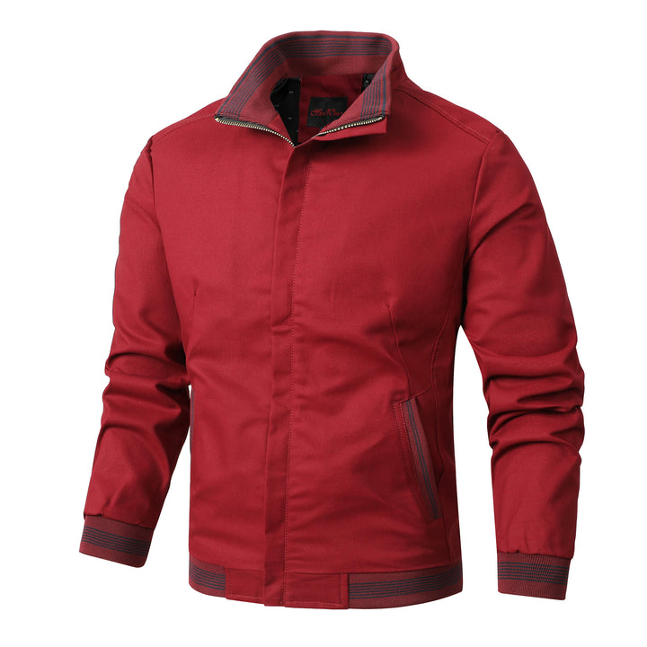 Herren Slim-Fit Bomberjacke im Field-Stil mit Stehkragen Echoarchiv