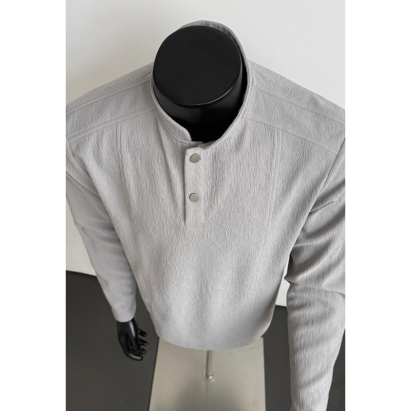 Herren Hochwertiger Langarmpullover mit Knopfleiste Echo Archive