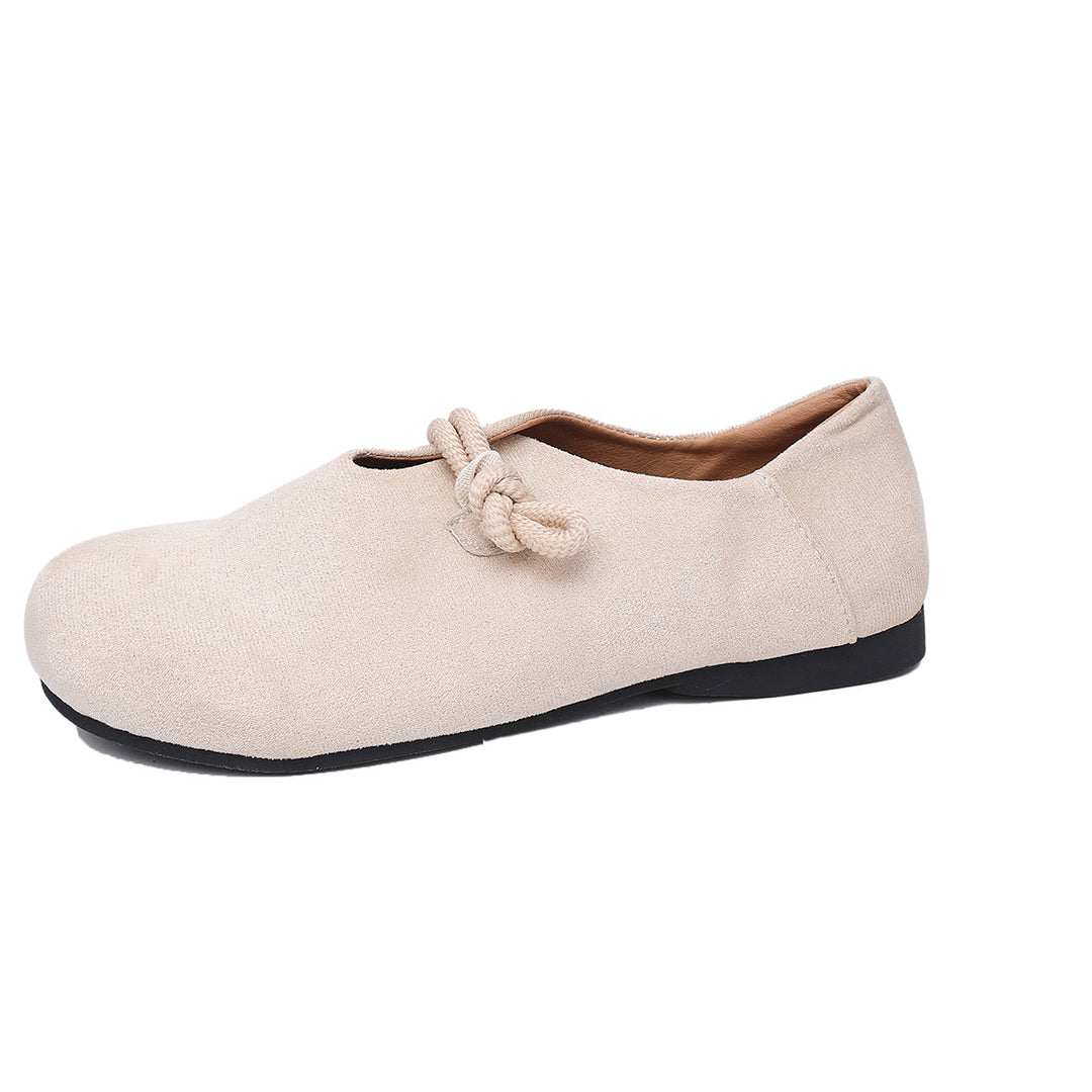 Damen  komfortable Slipper aus Veloursoptik mit dekorativem Knotenriegel und weich gepolstertem Fußbett Echo Archiv