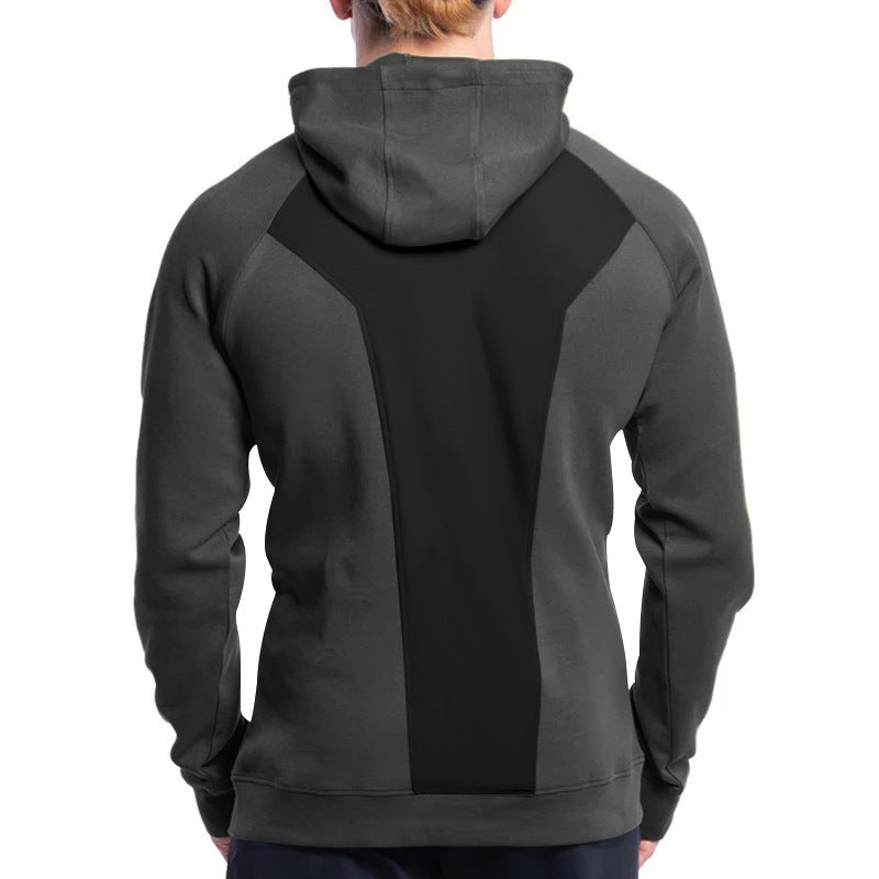 Herren Sportpullover mit halbem Reißverschluss und Kängurutasche Echoarchiv