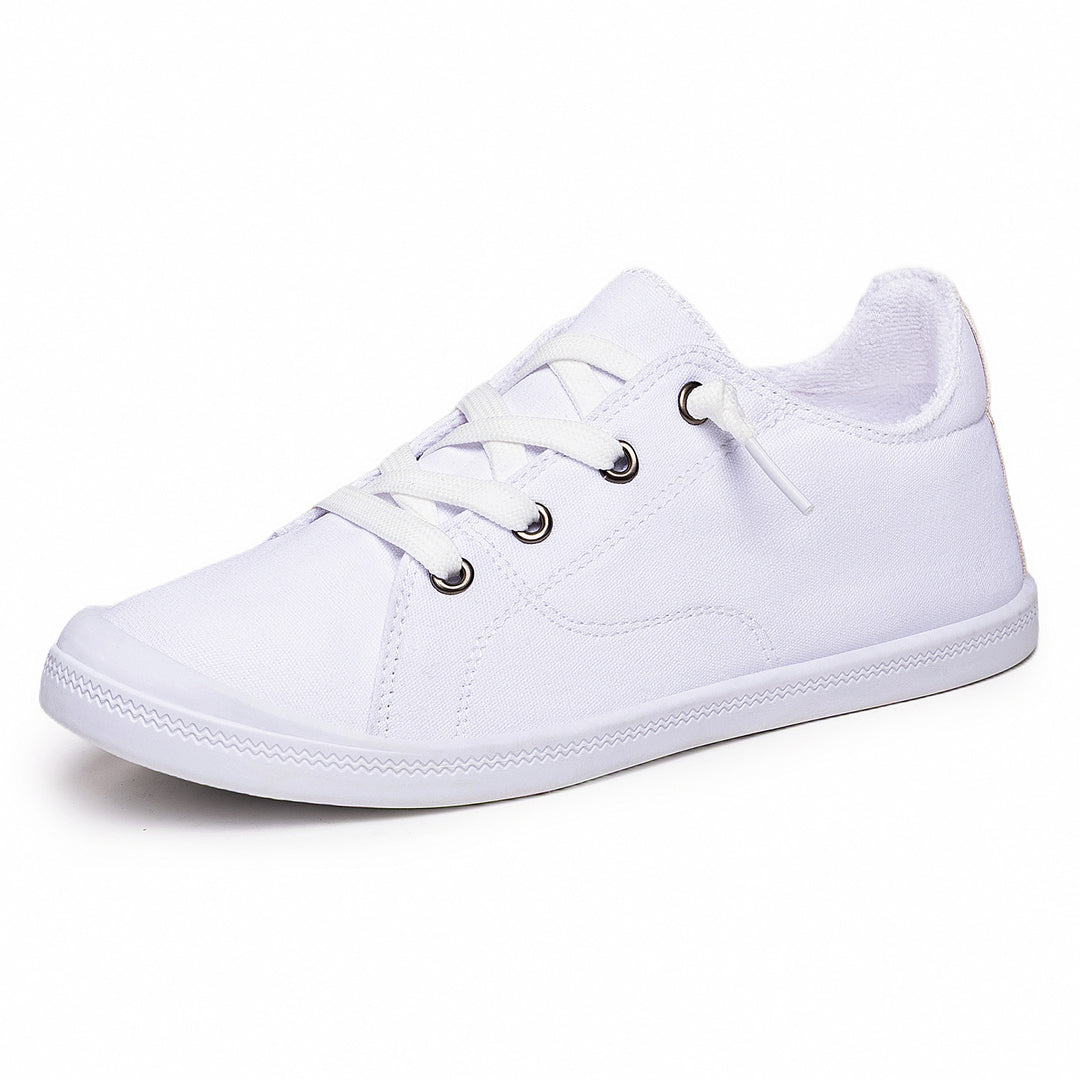 Damen nan klassische Canvas-Sneaker low-top mit verstärkter Gummisohle, Metallösen und gepolstertem Fersenkragen Echo Archiv