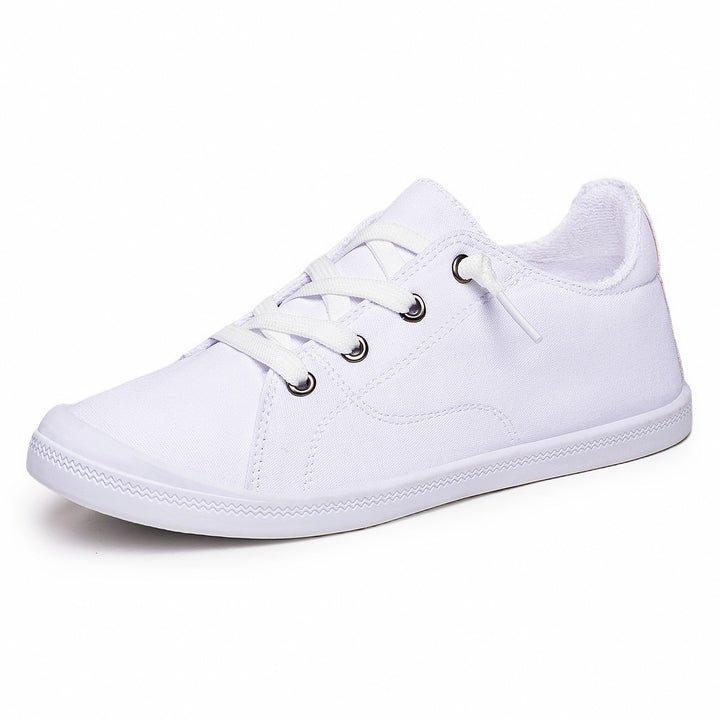 Damen nan klassische Canvas-Sneaker low-top mit verstärkter Gummisohle, Metallösen und gepolstertem Fersenkragen Echo Archiv