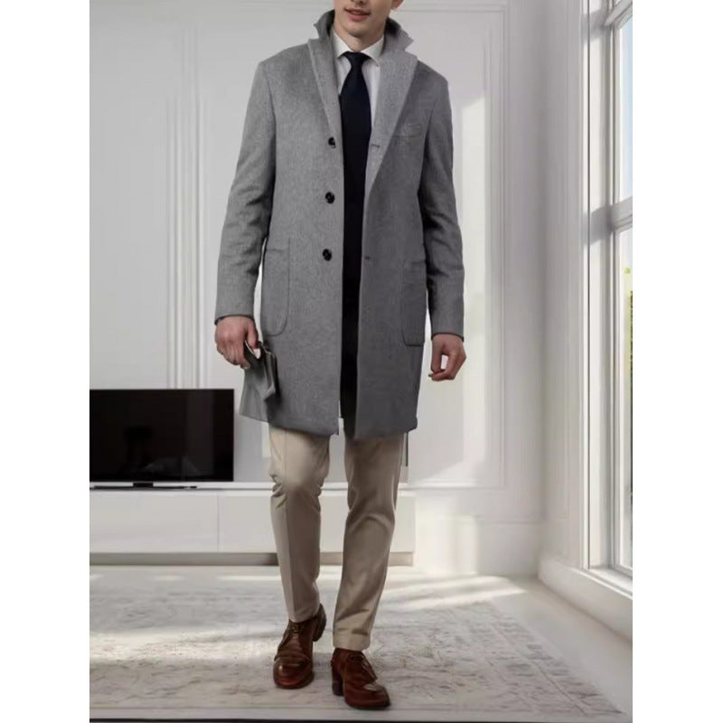 Herren modischer und eleganter Slim-Fit Mantel Echoarchiv