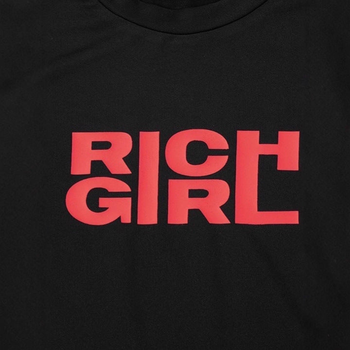 Damen Kurzarm T-Shirt mit markantem Schriftzug Echo Archiv
