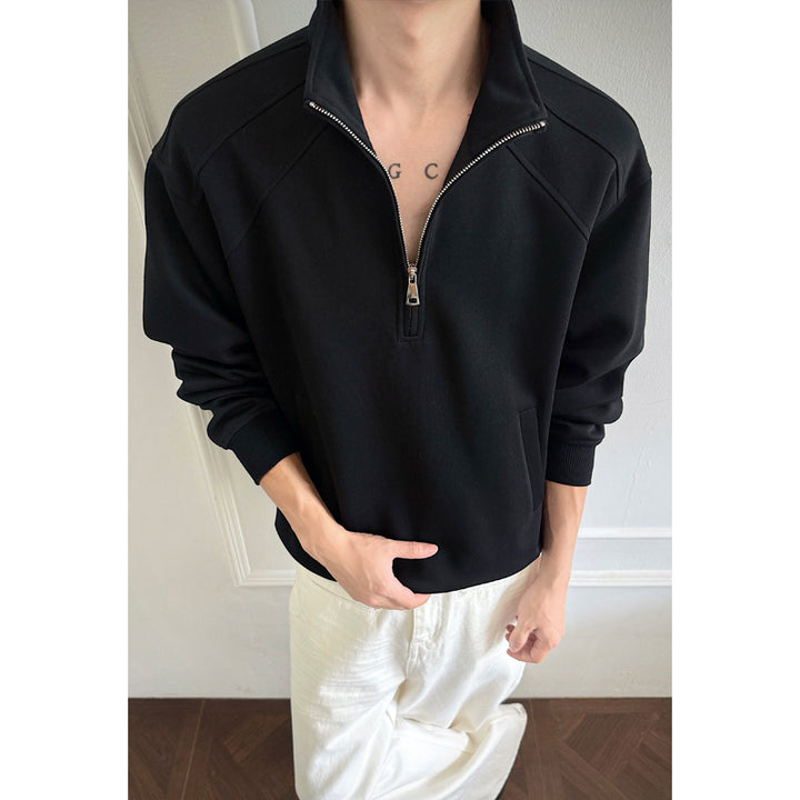 Herren Sport Sweatshirt mit Stehkragen Echo Archive