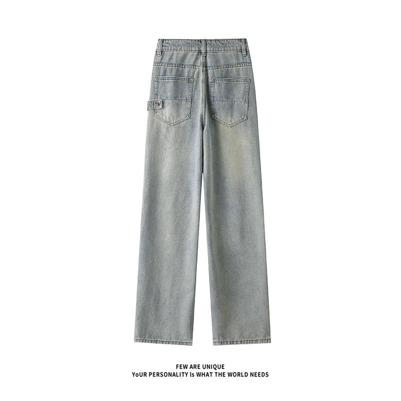 Herren Weitgeschnittene Jeans mit hohem Bund und praktischen Taschen Echoarchiv