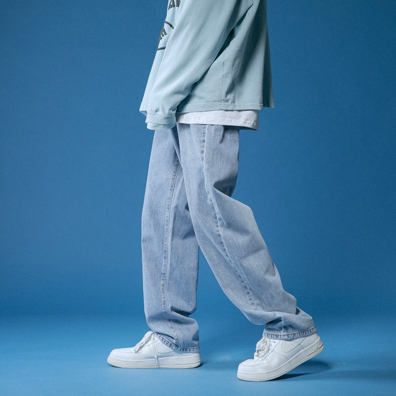 Herren lockere Denim-JEchoarchivns im Vintage-Stil mit hoher Taille Echoarchiv