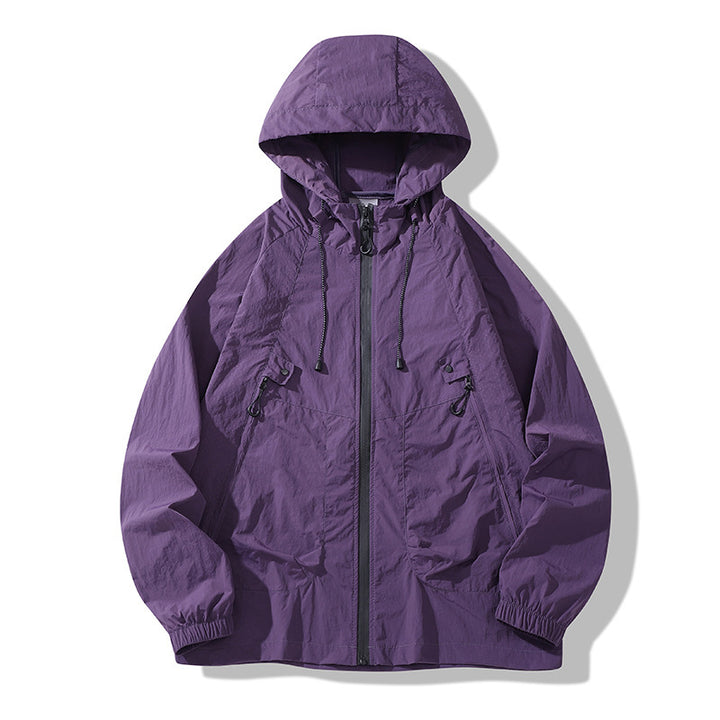 Unisex Leichte Regenjacke mit verstellbarer Kapuze Echo Archiv