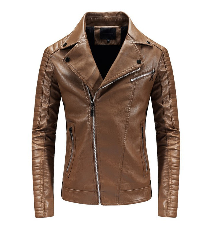 Herren stilvolle Bikerjacke aus Kunstleder Echoarchiv
