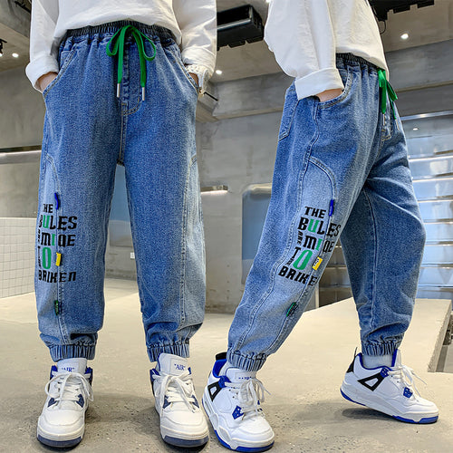 Damen bequeme Freizeithose mit kreativem Druck Echo Archiv