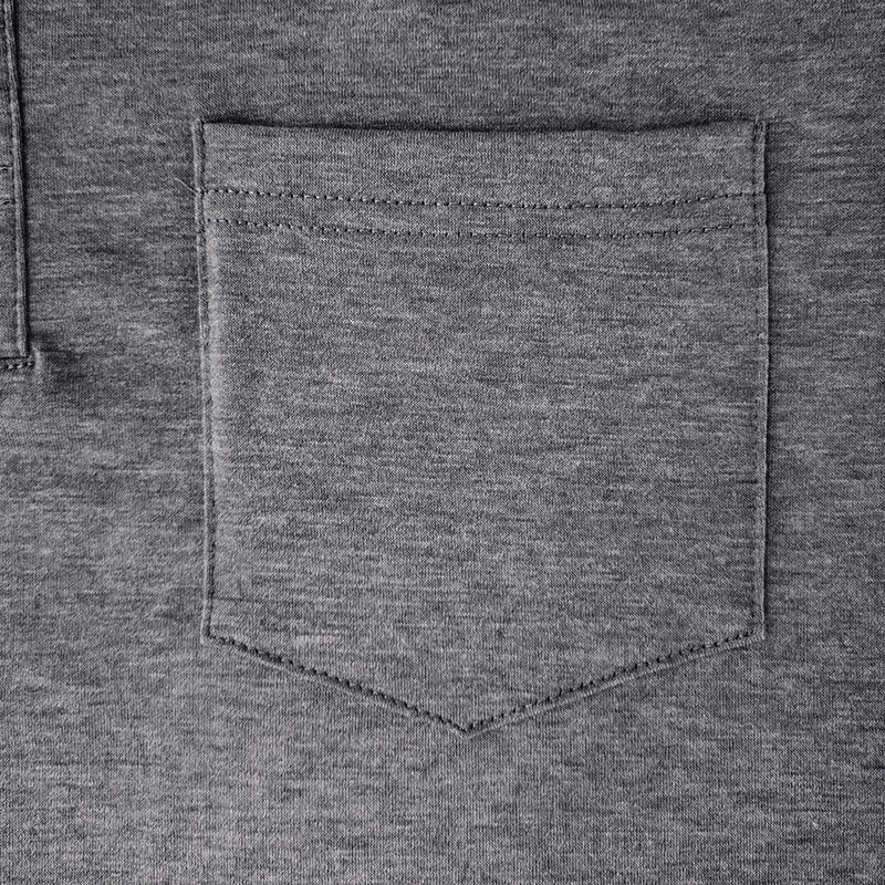 Herren Langarm-Polohemd mit klassischem Henley-Ausschnitt Echoarchiv