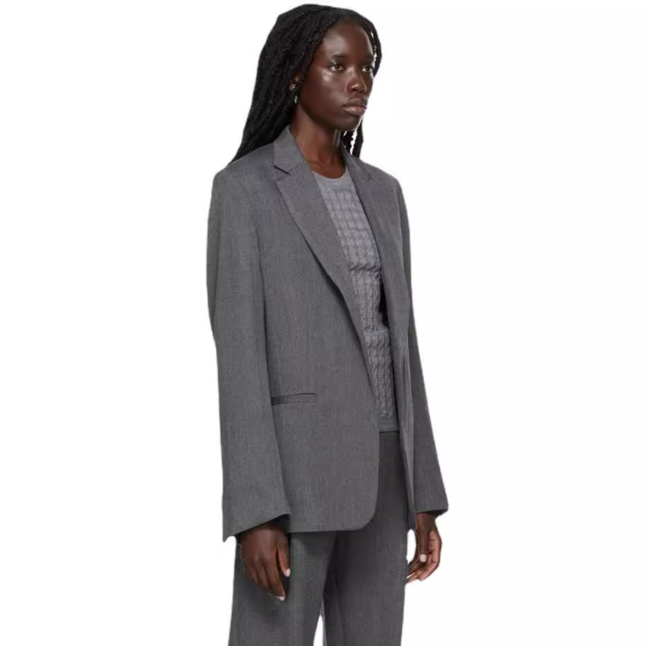 Damen Zweiteiliges Oversize-Blazer‑Set mit weiten Bundfaltenhosen Echoarchiv