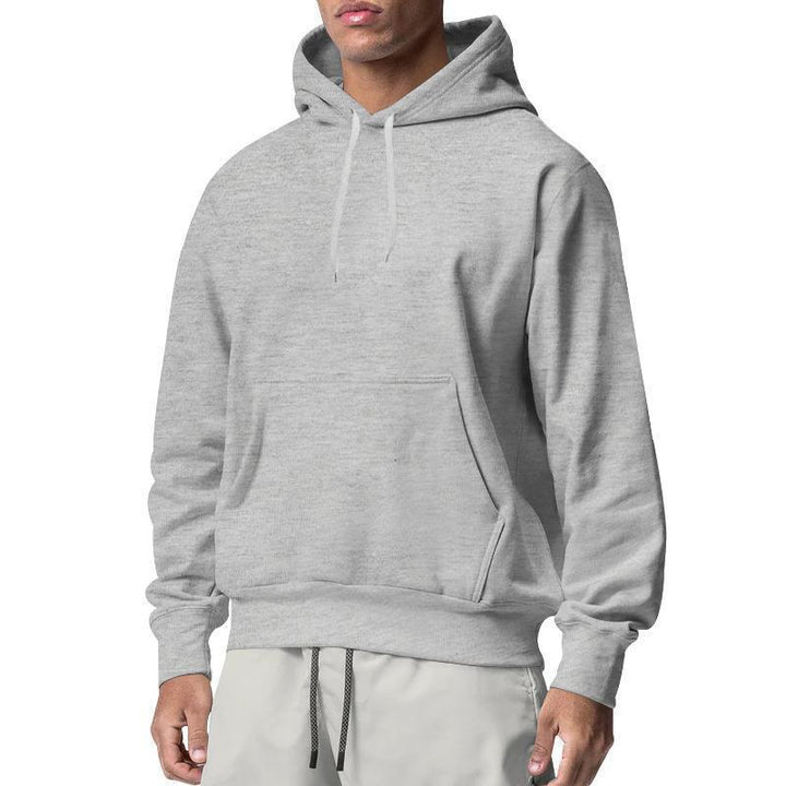 Herren Premium-Kapuzenpullover mit Kängurutasche, innen angerautem Fleece, verstärkter Nackennaht und geripptem Saum – Cavarno