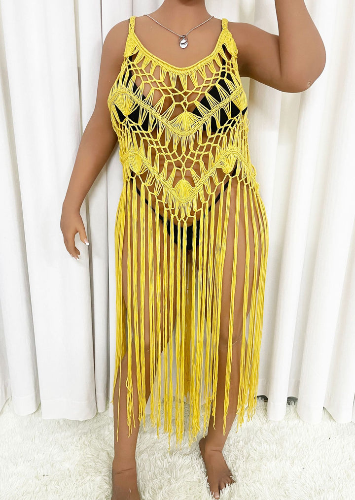 Damen Strandponcho mit Fransen Echo Archiv