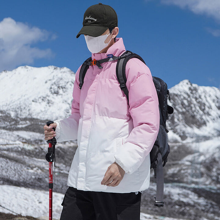 Herren Isolierte Outdoor-Steppjacke mit hohem Kragen und praktischem Reißverschluss Echoarchiv
