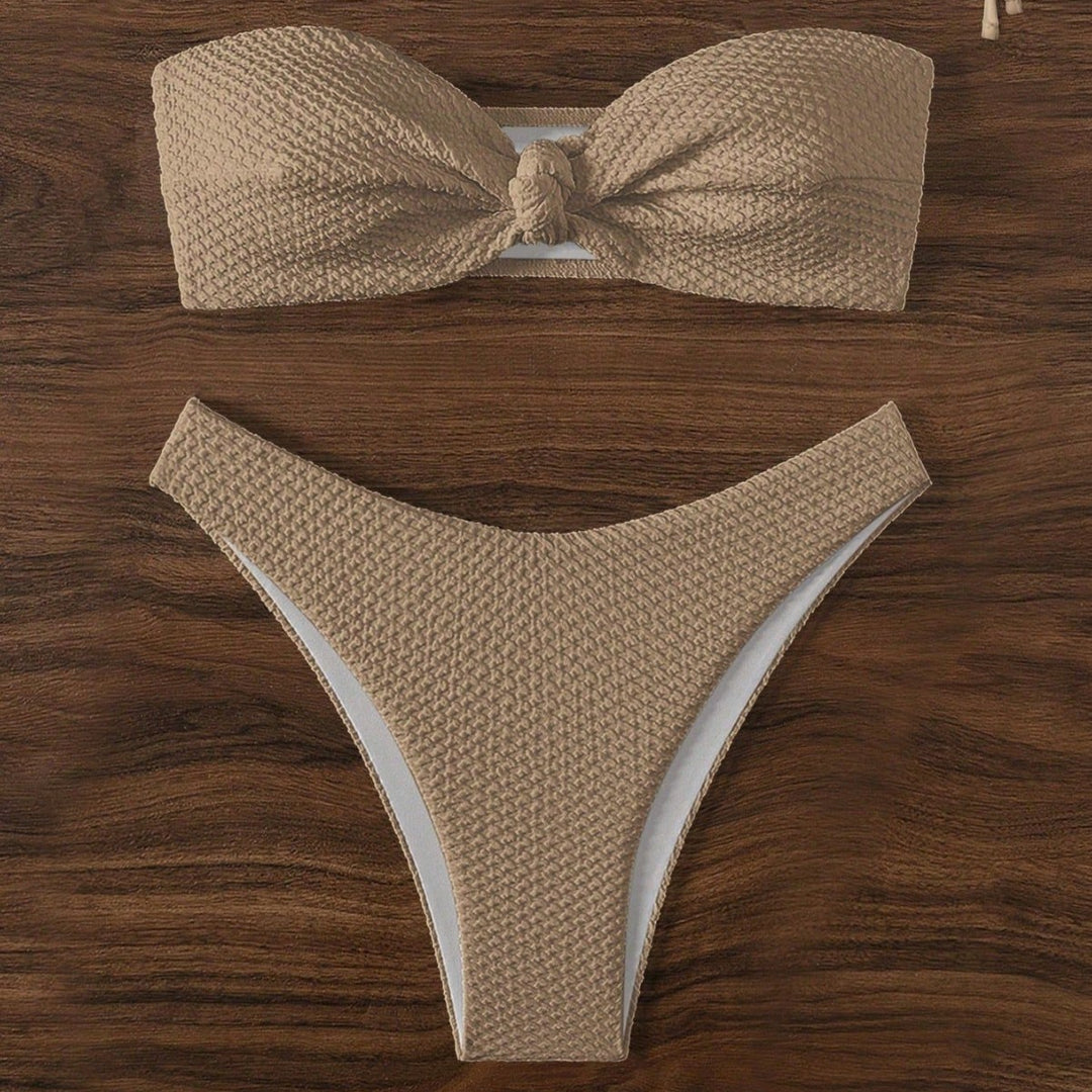 Damen Bandeau-Bikini mit strukturiertem Material Echo Archiv